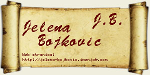 Jelena Bojković vizit kartica
